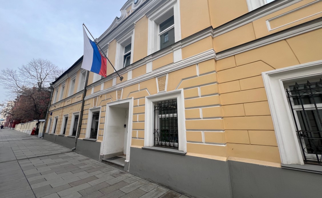 фасад дома, здание по адресу г Москва, Калашный пер, д 12 стр 2